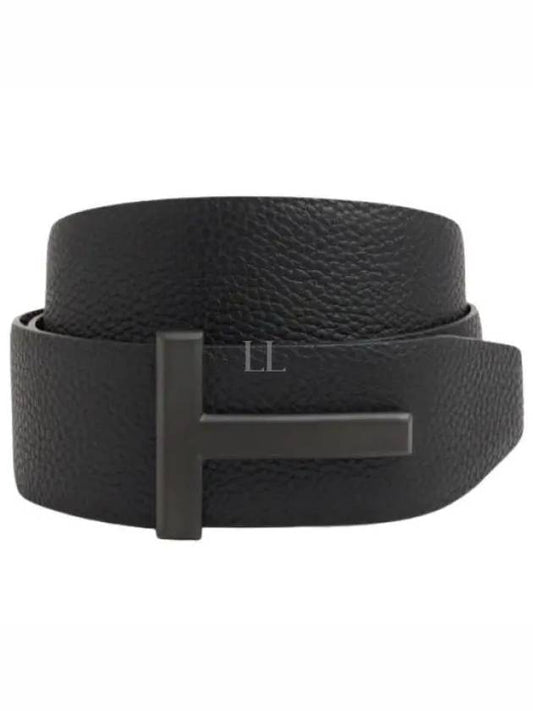 Men's Logo Reversible Leather Belt Black - TOM FORD - BALAAN 2