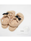 Ribbon Flower Lambskin Velcro Sandals Beige G40138 X01000 0T493 - CHANEL - BALAAN 5