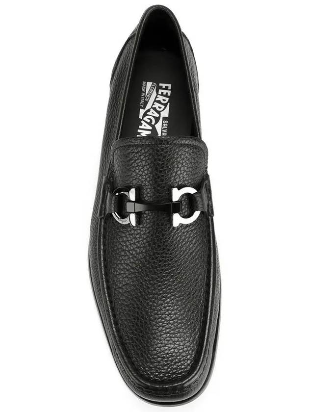 Gancini Suede Moccasin Loafers Black - SALVATORE FERRAGAMO - BALAAN 4