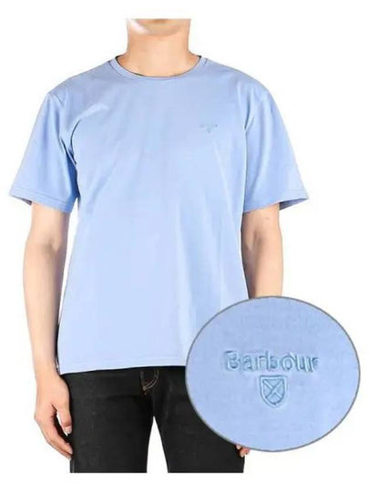 Garment Dyed Short Sleeve T-Shirt Blue - BARBOUR - BALAAN 2