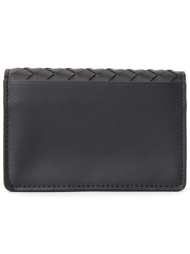 Men's Intrecciato Card Wallet Black - BOTTEGA VENETA - BALAAN 3