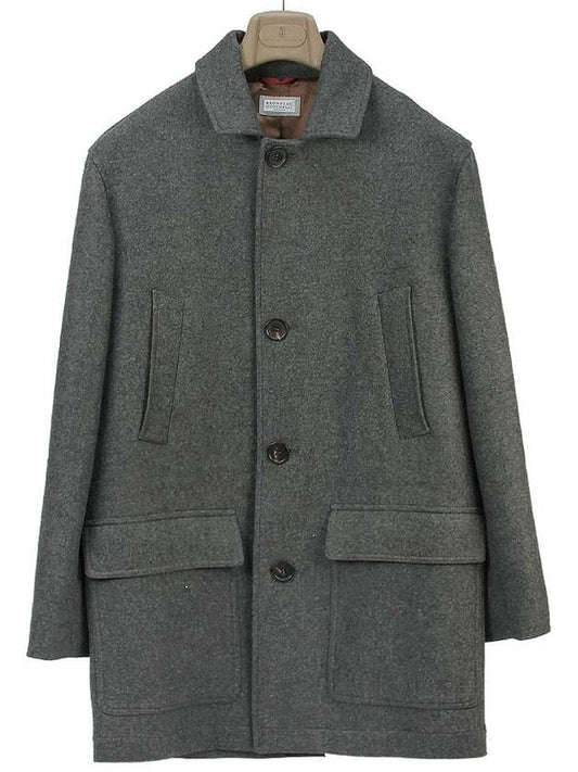 Men's camel coat MN4249090 TN424 C220 MEDIUM GRAY BRC078 - BRUNELLO CUCINELLI - BALAAN 1