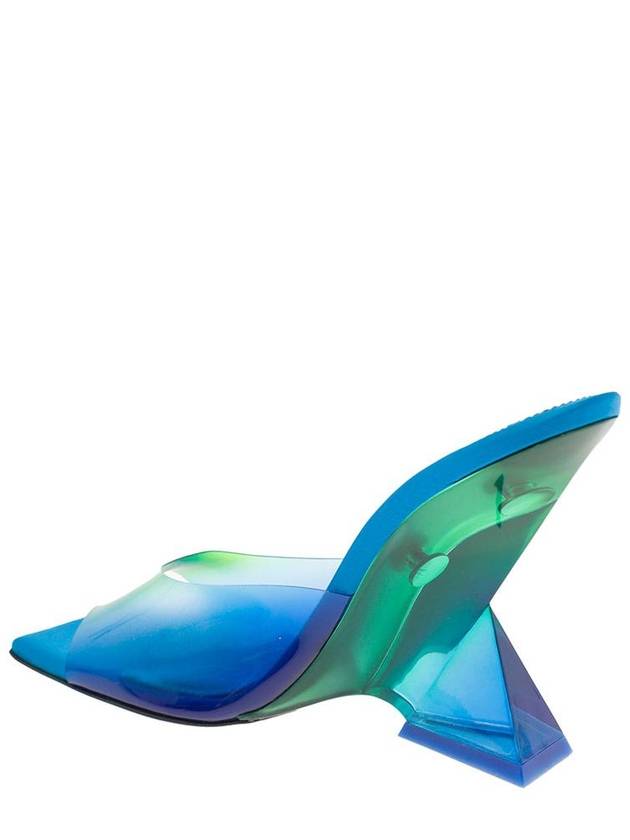 'Cheope' Degrade Blue Mules With Pyramidal Wedge In Pvc Woman - THE ATTICO - BALAAN 3