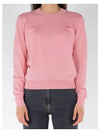 Embroidered Logo Knit Top Pink - A.P.C. - BALAAN 2