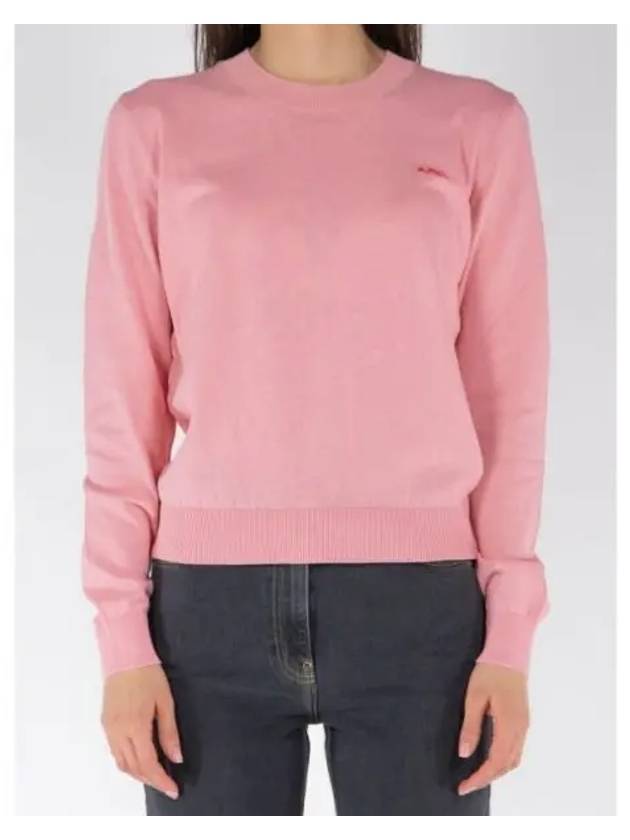 Embroidered Logo Knit Top Pink - A.P.C. - BALAAN 2