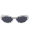 Eyewear Symbol Triangle Logo Sunglasses White - PRADA - BALAAN 1