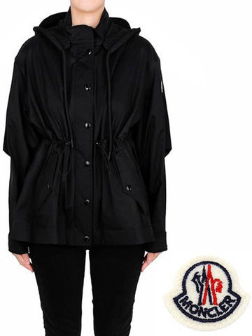 Black Valiere Windbreaker Rain Jacket 1A00078 539HW 999 00496 - MONCLER - BALAAN 1