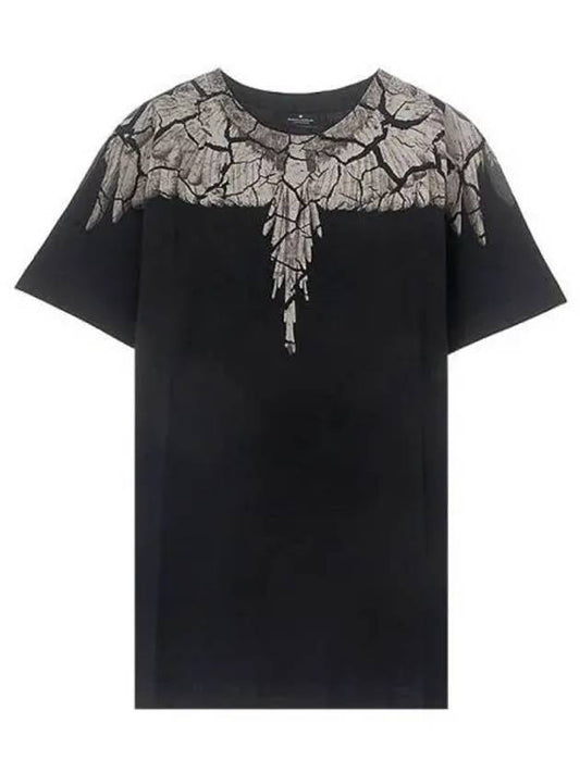 Men's Earth Wings Short Sleeve T-Shirt Black - MARCELO BURLON - BALAAN 2