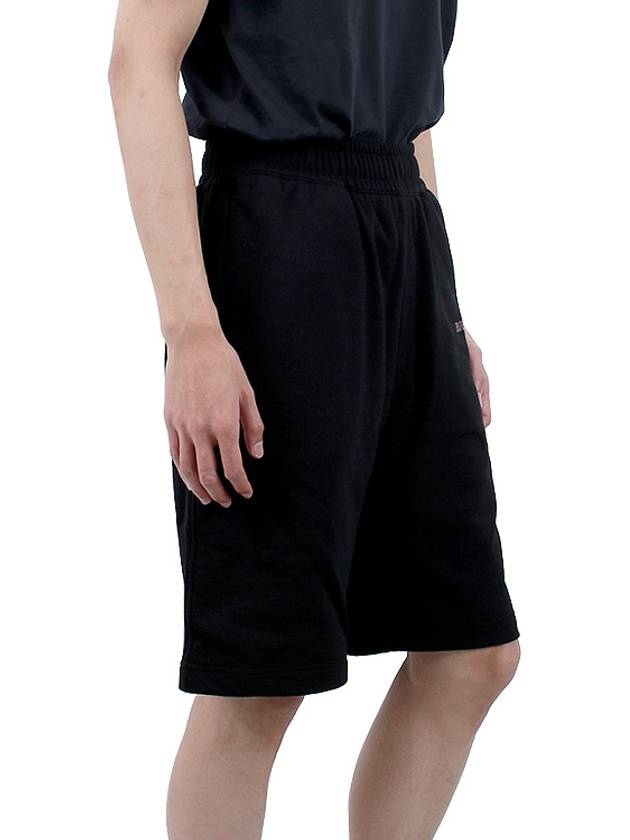 cotton stretch logo print shorts black - BURBERRY - BALAAN 4