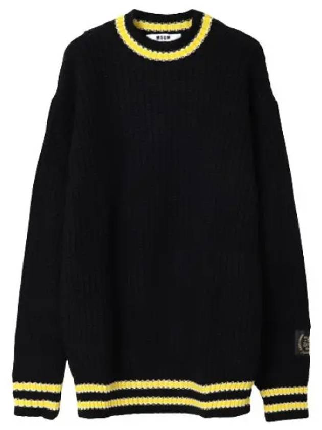 College patch crewneck sweater knit - MSGM - BALAAN 1