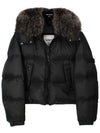 Army Fox Fur Collar Down Padding Black - YVES SALOMON - BALAAN 2