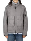 Chrome R Hooded Jacket Gray - CP COMPANY - BALAAN.