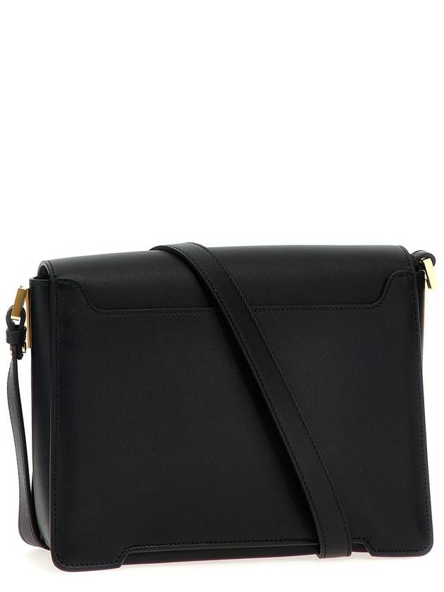 Trunkaroo Medium Leather Shoulder Bag Black - MARNI - BALAAN 3