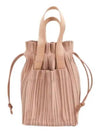 Pleated Faux Leather Tote Bag Beige - ISSEY MIYAKE - BALAAN 2