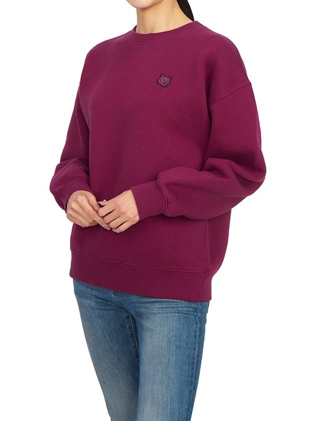 Women's Bold Fox Head Patch Comfort Sweatshirt Purple - MAISON KITSUNE - BALAAN 6