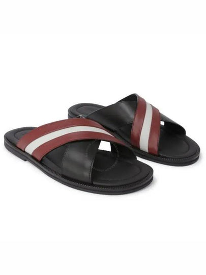 Jabil Logo Striped Slippers Black - BALLY - BALAAN 2