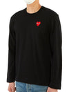 Red Heart Wappen Long-Sleeve T-Shirt Black  P1 T118 1 - COMME DES GARCONS - BALAAN 3