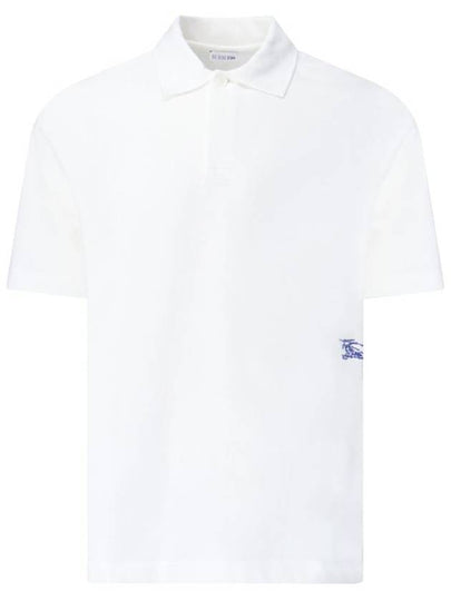 EKD Embroidery Regular Fit Polo Shirt White - BURBERRY - BALAAN 2