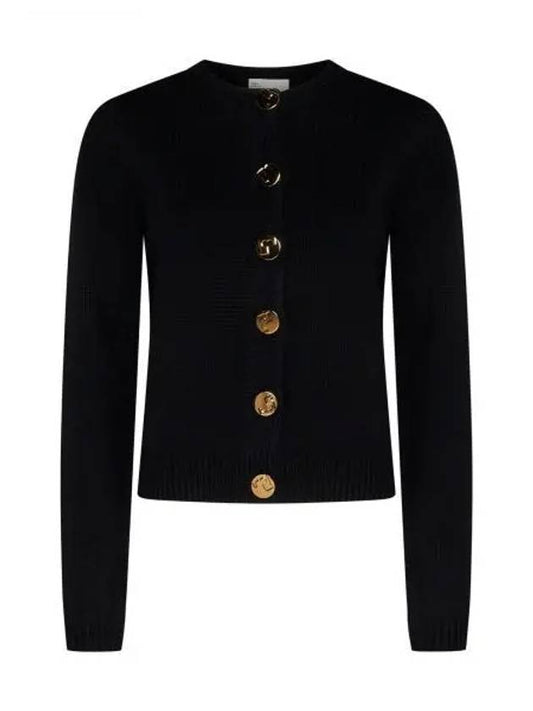 logo button wool cardigan 145909 001 - TORY BURCH - BALAAN 1