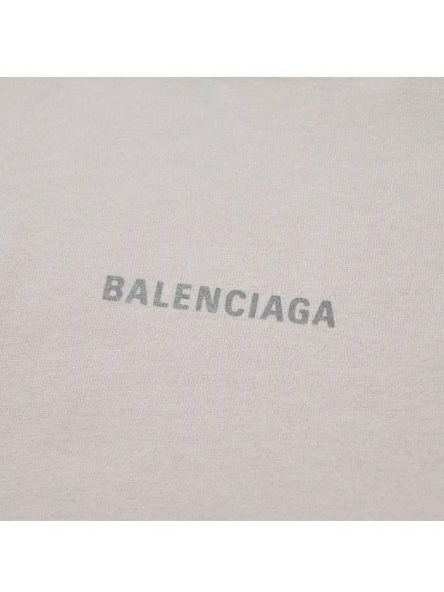 Reflective Logo Cotton Short Sleeve T-Shirt White - BALENCIAGA - BALAAN 4