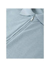 Loro Piana Blue Wool Zip Up Neck Polo Shirt FAI6633 6AS8 - LORO PIANA - BALAAN 5