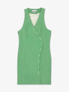 Suiting Sleeveless Short Dress Women's Green - GANNI - BALAAN 2