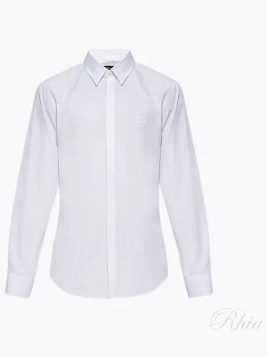 Men's Cotton Long Sleeve Shirt White - FENDI - BALAAN 2