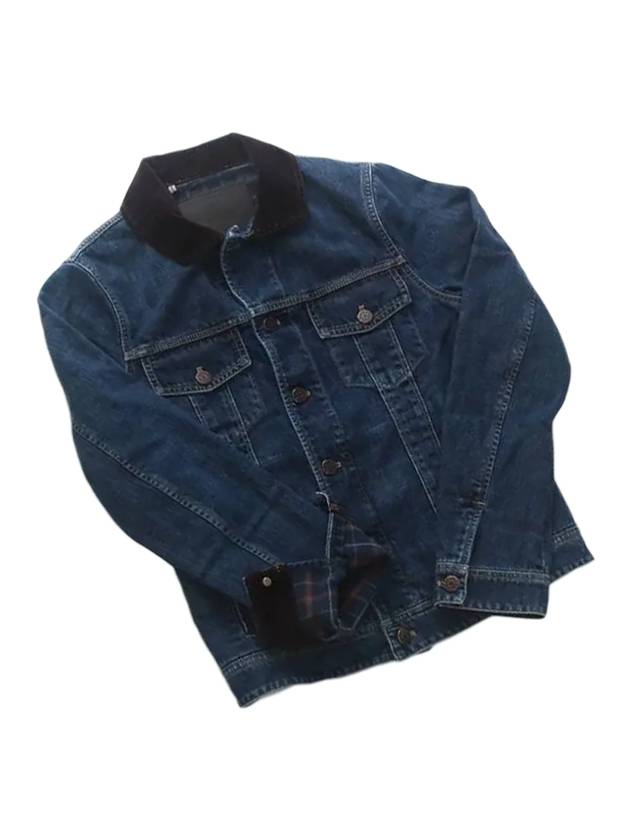 Corduroy Point Denim Jacket Blue - LANVIN - BALAAN 1