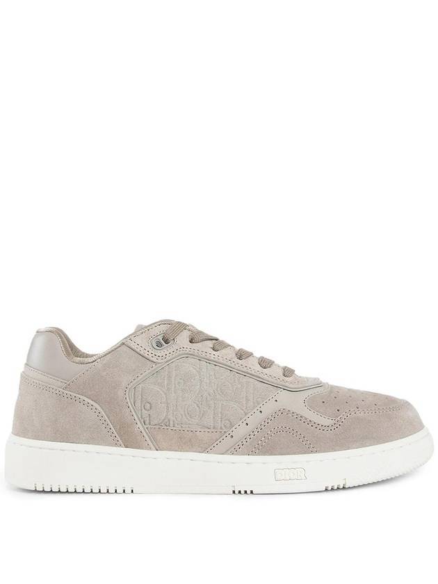 Elegant Suede Low Top Sneakers Grey - DIOR - BALAAN 1