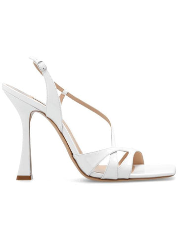 Casadei ‘Geraldine’ Glossy Heeled Sandals, Women's, White - CASADEI - BALAAN 1