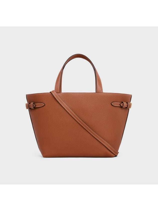 Mini Cabas Anais Cuir Triomphe Grained Calfskin Tote Bag Brown - CELINE - BALAAN 3