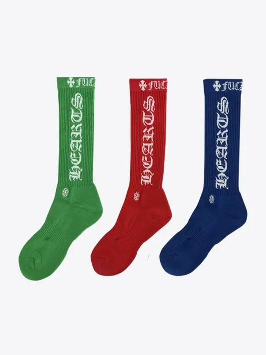 Embroidered Logo 3 Pack Socks - CHROME HEARTS - BALAAN 2