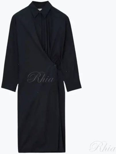 Straight Collar Twisted Long Dress Black - LEMAIRE - BALAAN 2