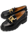 Women's Kate Metal Chain Leather Loafers Black - TOD'S - BALAAN 2