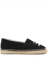 Canae Embroidered Logo Canvas Espadrilles Black - ISABEL MARANT - BALAAN 3