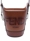 Logo Embossed Bucket Shoulder Bag Brown - FENDI - BALAAN 2