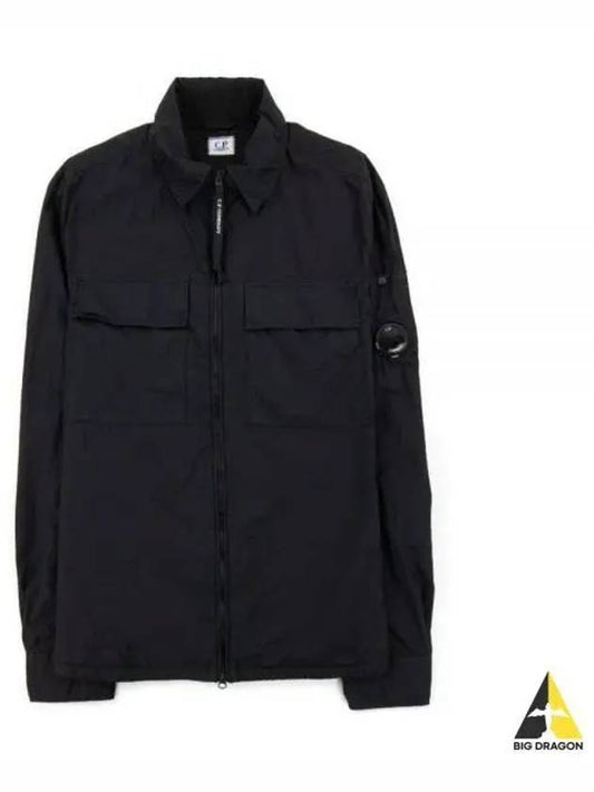 Flat Nylon Zip-Up Jacket Black - CP COMPANY - BALAAN 2