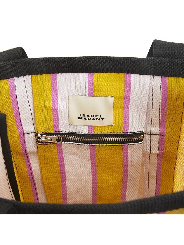 Darwen Striped Small Nylon Tote Bag Yellow - ISABEL MARANT - BALAAN 7