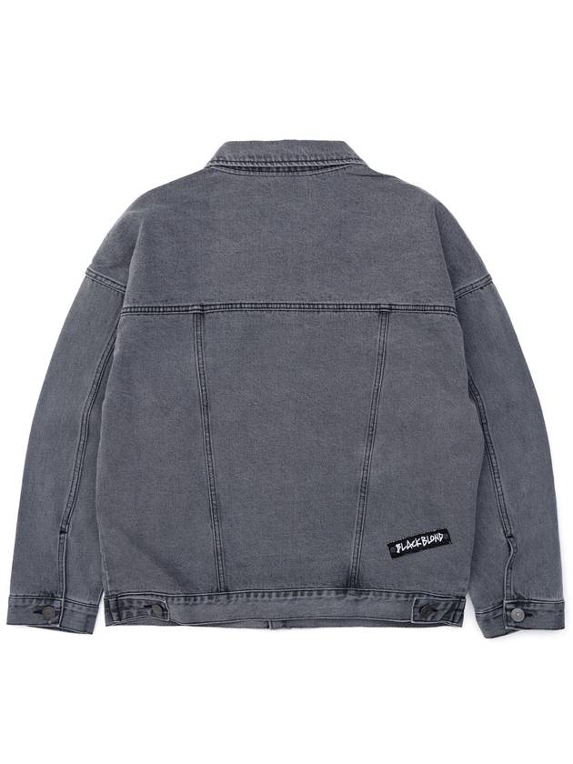 BBD Empty Logo Denim Jacket Dark Gray - BLACKBLOND - BALAAN 3