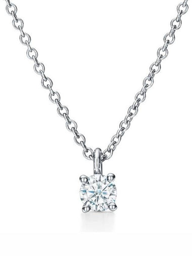 Women's Solitaire Diamond Pendant Necklace Silver - TIFFANY & CO. - BALAAN 1