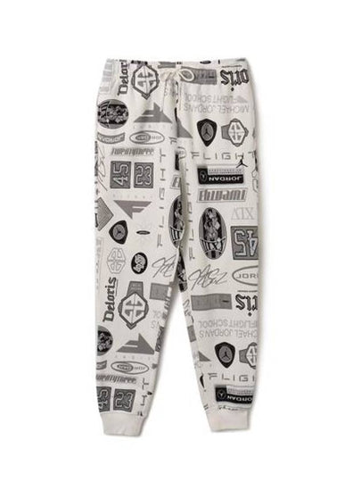 Jordan Essentials Print Fleece Track Pants Ivory - NIKE - BALAAN 2