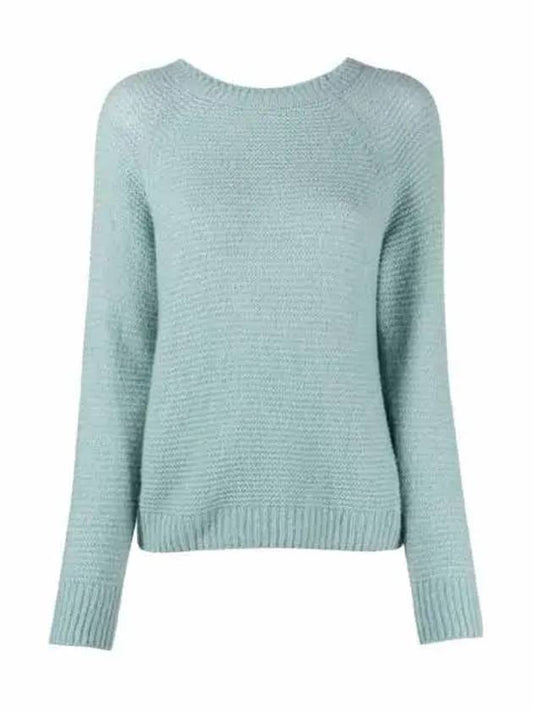 Women's Kiku Cashmere Knit Top Light Blue - MAX MARA - BALAAN 2