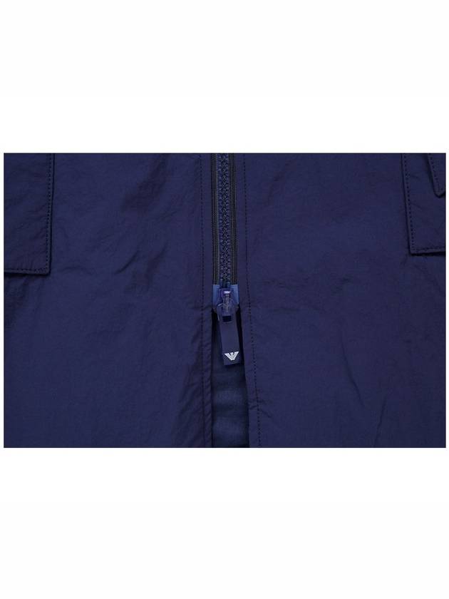 Military Belt Hooded Jacket Blue - EMPORIO ARMANI - BALAAN 4