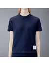 Center Bag Women s Cotton Pique Short Sleeve T Shirt FJS013A 00050 - THOM BROWNE - BALAAN 2