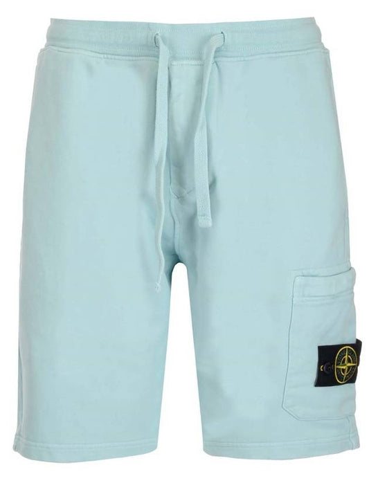 Men's Wappen Patch Bermuda Shorts Blue - STONE ISLAND - BALAAN 1