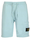 Men's Wappen Patch Bermuda Shorts Blue - STONE ISLAND - BALAAN 1