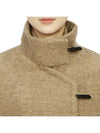 Boucle Wool Shoulder Zip-Up Jacket Tiger's Eye - GANNI - BALAAN 9