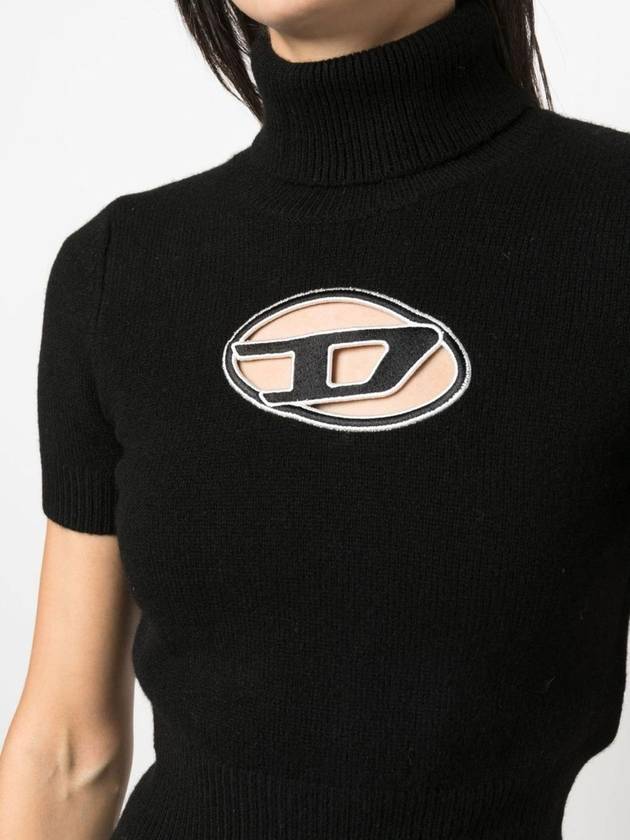 Cutout Logo Turtleneck Black - DIESEL - BALAAN 6