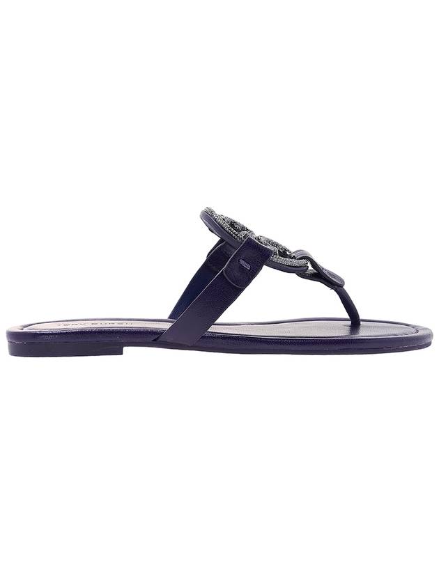 Women's Miller Leather Flip Flops Purple - TORY BURCH - BALAAN 3