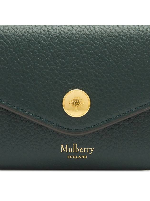 Folded Grain Leather Multi Card Wallet Green - MULBERRY - BALAAN 8